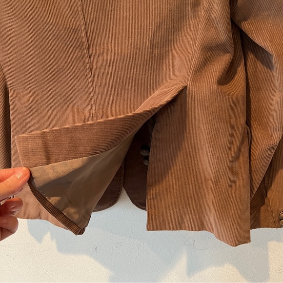 Vintage 80s Silver Unicorn Corduroy Lined Blazer - Picture 9 of 10